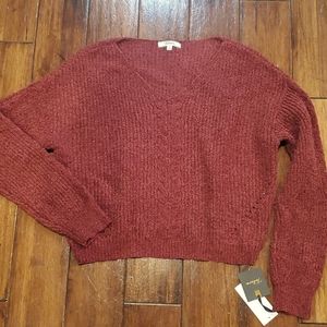 Maroon cropped sweater